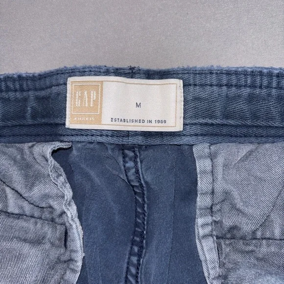 GAP Khakis Men's Pants M Blue Drawstring Elastic Waist Casual Relaxed Fit - Picture 2 of 6